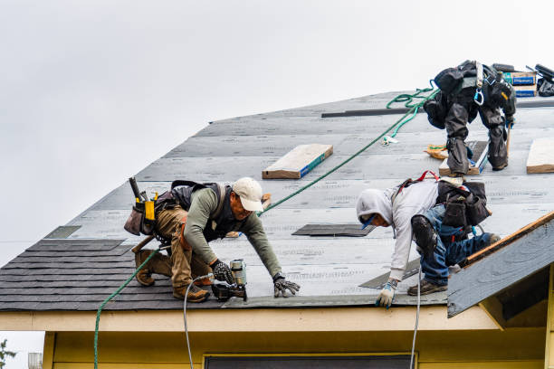 Professional Gutter Installation technician working in Orlando, KY